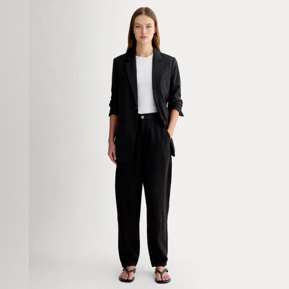 Everlane THE CHINO IN BUTTERSOFT Cotton Black Pants High Waisted